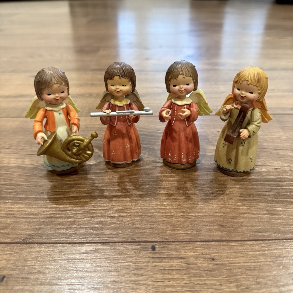 ANRI Toriart Musicians Lot of 4 Hand Painted Figurines Vintage Italy Vtg